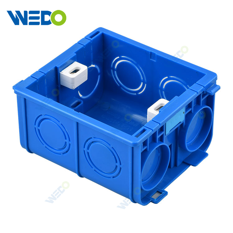 Hot Sale D86-8 Blue British Switch Fireproof Box /pvc Material Panel