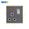 Acrylic Leather British 13A Switched Socket/+2USB Wall Switch, Electric Socket Switch