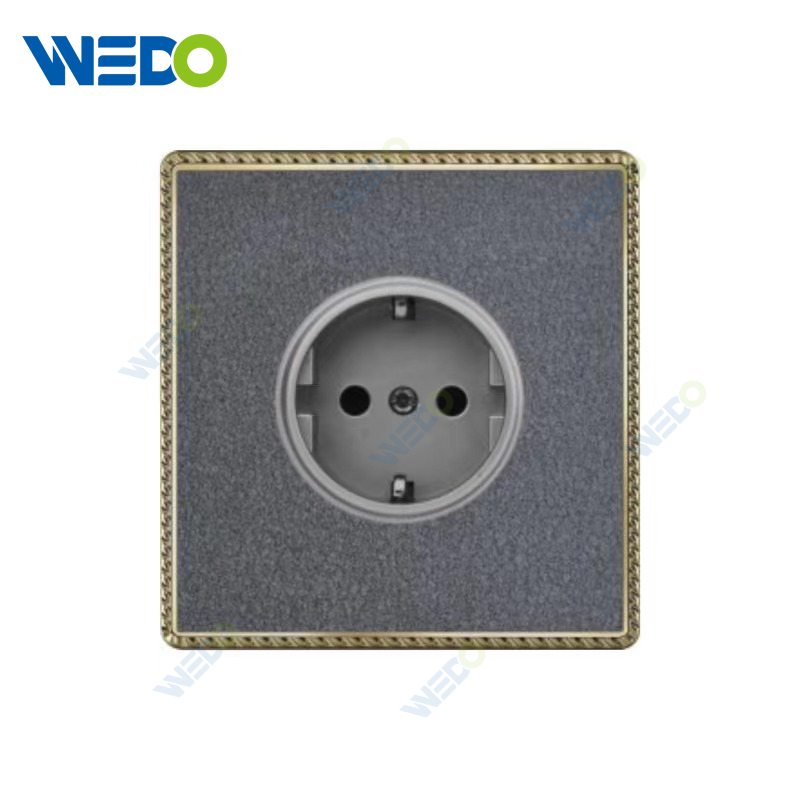 Acrylic Leather British European socket Wall Switch, Electric Socket Switch