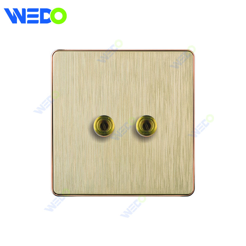 C72 China 2WAY LOUDSPEAKER /4WAY LOUDSPEAKER Electric Push Button Light Wall Switch Many Colors White Silver Gold with Chrome