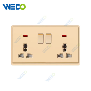 New Design PC Double 13A MF switch socket/+2USB Wall Switch Socket 86*86 mm For Home