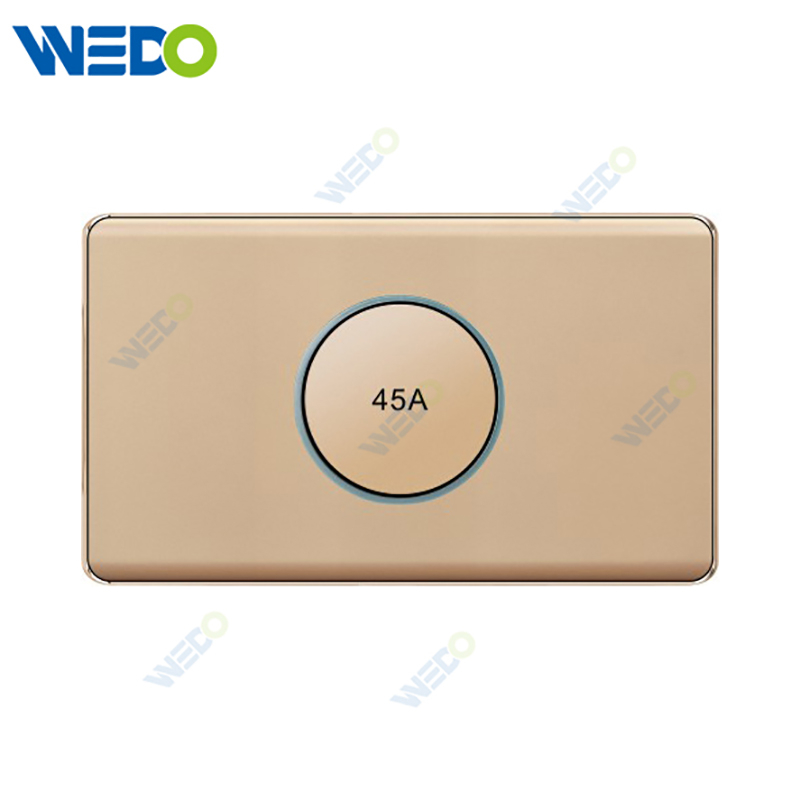 K2-P Series 45A Switch with LED Light Ring 250V Light Electric Wall Switch Socket 146 PC Material with Chrome Frame Home Switches Twist Pattern
