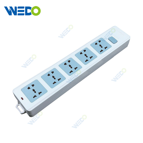 5-Gang UK 13A Switched Electrical Power Extension Socket With Extension Outlet 