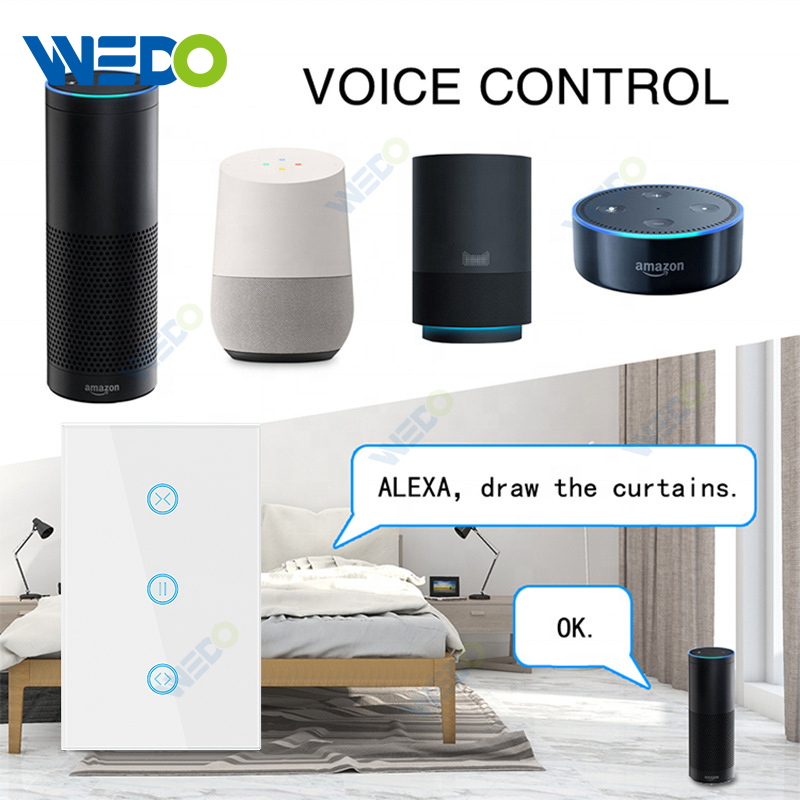 US Standard Alexa Google Control Smart Curtain Wifi Switch Panel
