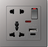 B10 MF switched socket, 1USB+1bpeC,neon 5 pin MF socket 5 pin MF switched socket 5 pin MF switched socket with neon 5 pin Mf switched socket with neon+USB+typeC