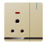 Ultra Slim Switch Socket Big Button MF 3 Pin&13A & MF 5 Pin &15A Socket Innovative Design Generous Appearance W4 Series Switch Socket 