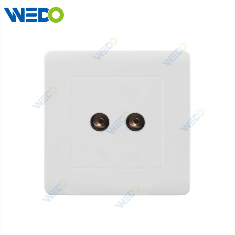 C50 PC TV Socket / Double TV Socket Electrical Sockets Customized Factory Wall Switch