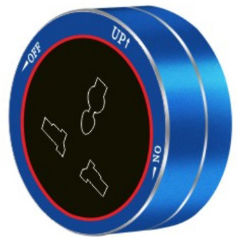 Track Socket in Plug & Socket Aluminum Wall Track Socket Embedded Orbital EU Movable Modular Power Rail Plug System Desktop Electrical Outlet Panel with Blue MF Round socket with light