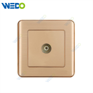 C32 PC TV Socket/douvle TV Socket Gold Electrical Switch Sockets Customized Factory Wall Switch