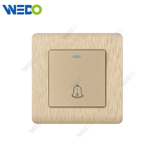 C20 86mm*86mm Home Switch White/silver/gold Doorbell Switch Light Electric Wall Switch PC Cover with IEC Certificate