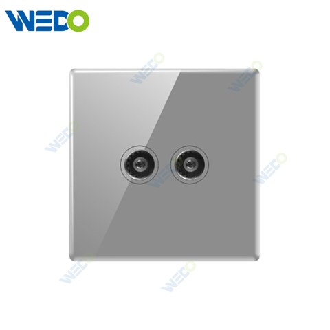 S6 Series TEL / Computer / Double TEL / Double Computer / TEL+ Computer 250V Light Electric Wall Switch Socket Tempered Glass Material Modern Sockets