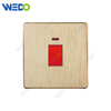 C72 China 45A SWITCH BIG BUTTON Electric Push Button Light Wall Switch Many Colors White Silver Gold with Chrome