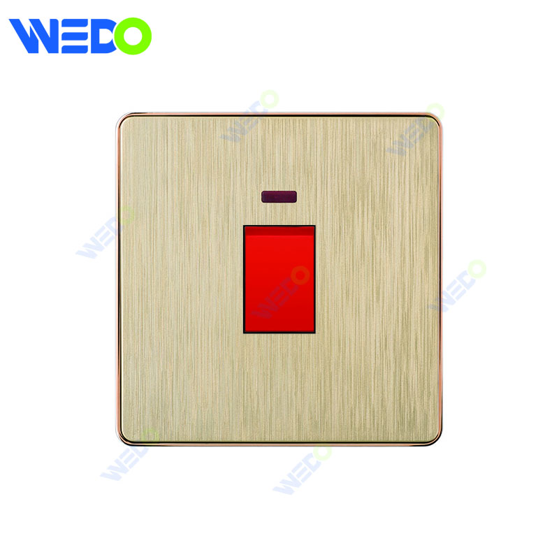 C72 China 45A SWITCH BIG BUTTON Electric Push Button Light Wall Switch Many Colors White Silver Gold with Chrome