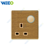 K8 Series Acrylic 13A Switched Socket with LED Light Ring 250V Light Electric Wall Switch Socket Home Switches Twist Pattern