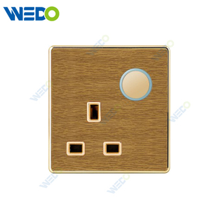 K8 Series Acrylic 13A Switched Socket with LED Light Ring 250V Light Electric Wall Switch Socket Home Switches Twist Pattern