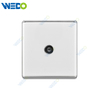 S2-W Home TV / Double TV Socket 16A 250V Light Electric Wall Switch Socket 86*86cm PC Material with Chrome Frame