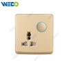 S1 Series 13A MF Switched Socket with LED Light Ring 250V Light Electric Wall Switch Socket 86*146cm PC Material with Chrome Frame Home Switches