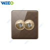K2-b Series Satellite/ Double Satellite 250V Light Electric Wall Switch Socket PC Material with Chrome Frame Home Switches