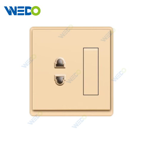 New Design PC 1 Gang Switch 2 Pin Socket Wall Switch Socket 86*86 mm For Home