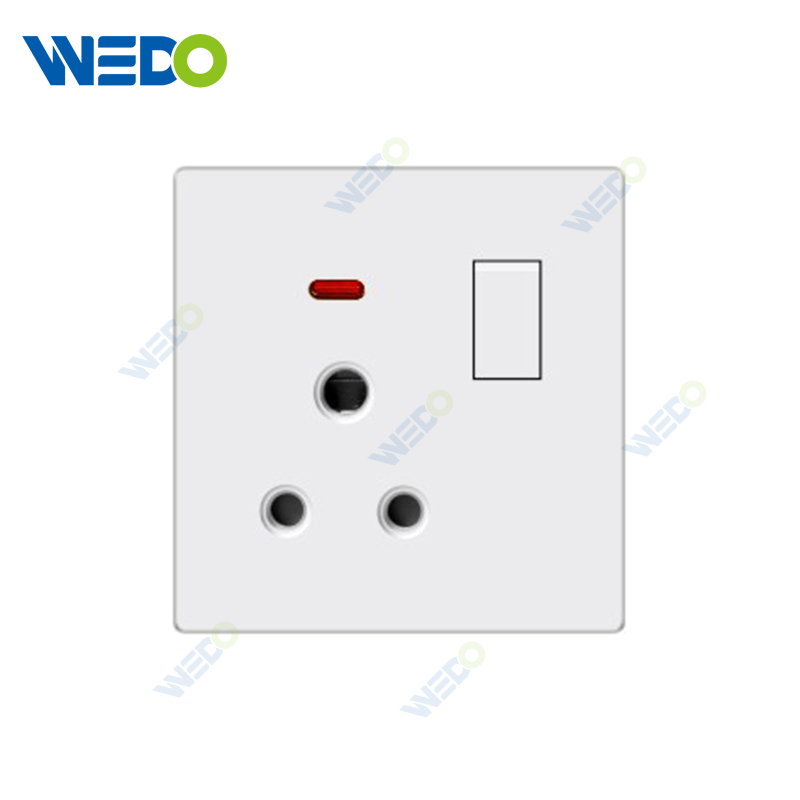 ULTRA THIN SERIES 15A Switch Socket W/Without neon With PC Materical Different Color Home Socket 