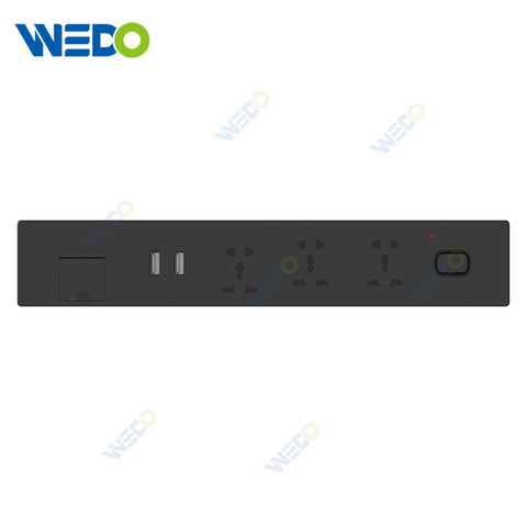 Office Furniture EU Power Plug Motorized Flip Up Multipurpose Desktop Socket Outlet 