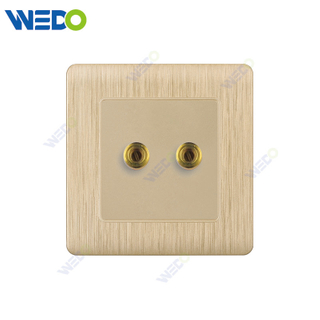 C20 86mm*86mm Home Switch White/silver/gold 2WAY LOUDSPEAKER / 4WAY LOUDSPEAKER Light Electric Wall Switch PC Cover with IEC Certificate