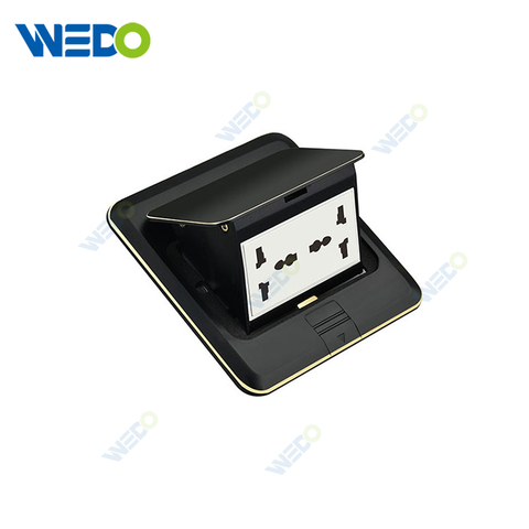 UK Double Floor Mounted Pop Up Floor Socket Box 