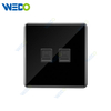 S7 Series TEL/ Computer / Double TV / Double Computer/ TEL+ Computer 250V Light Electric Wall Switch Socket Tempered Glass Material with Chrome Frame Modern Sockets