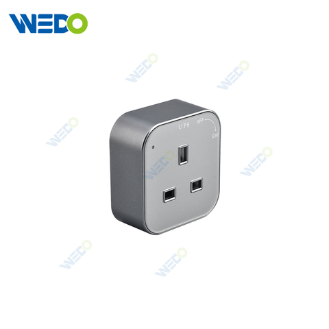 Track Socket in Plug & Socket Aluminum Wall Track Socket Embedded Orbital EU Movable Modular Power Rail Plug System Desktop Electrical Outlet Panel with USB Square socket