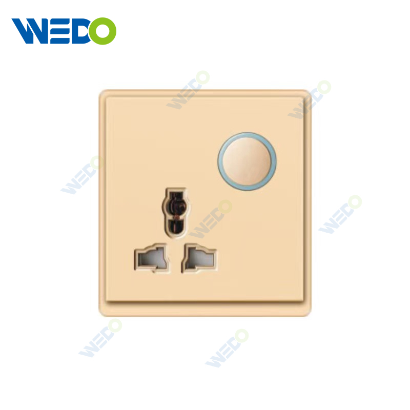 New Design PC MF Switched Socket Reset Wall Switch Socket 86*86 mm For Home