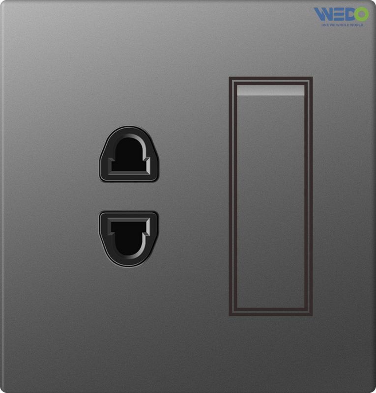 1 Gang 2 PIN Plating S9 Newest Design Switch Socket