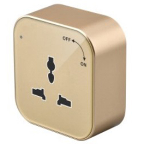 Track Socket in Plug & Socket Aluminum Wall Track Socket Embedded Orbital EU Movable Modular Power Rail Plug System Desktop Electrical Outlet Panel with Glod MF Square socket 