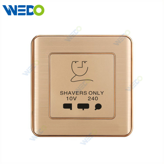 C32 Aluminium New Design Customized Factory Pc Wall Switch And Socket Shaver Socket 3*3 6*6