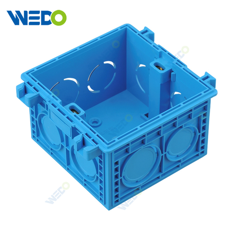 Blue Switch Box PVC Single Socket Junction Box Plastic Electrical Switch Bottom Box