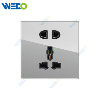D90 Series 5PIN MF Socket 250V Light Electric Wall Switch Socket Glass Plate+PC Bottom Material Modern Sockets