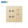 ULTRA THIN 1 Gang 1Way Switch and 2Gang 2Pin socket Different Color Different Style Fashion Design Wall Switch 
