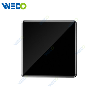 S7 Series Blank Plate 86 Light Electric Wall Switch Socket Tempered Glass Material with Chrome Frame Modern Sockets