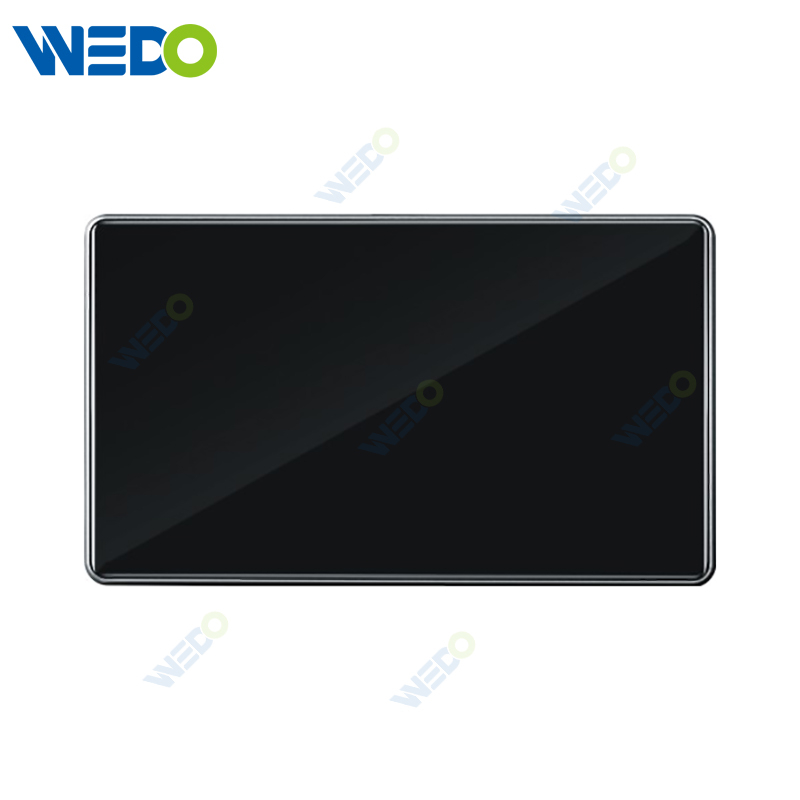 S7 Series Blank Plate 146 Light Electric Wall Switch Socket Tempered Glass Material with Chrome Frame Modern Sockets