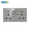 ULTRA THIN Switch Socket With Glass and Acrylic Different Color Different Style Fashion Design Wall Switch 