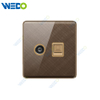 K2-b Series TV+TEL / TV+ Computer 250V Light Electric Wall Switch Socket PC Material with Chrome Frame Home Switches