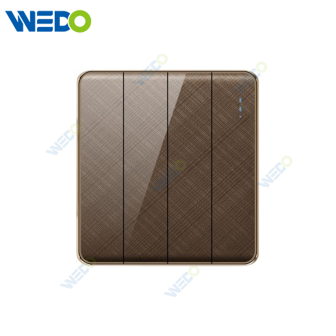 K2-b Series 4G 16A 250V Light Electric Wall Switch Socket 86*86cm PC Material with Chrome Frame Home Switches