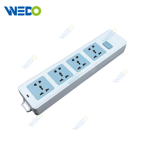 4-Gang UK 13A Switched Electrical Power Extension Socket With Extension Outlet 