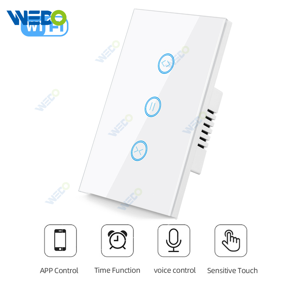 US Standard Alexa Google Control Smart Curtain Wifi Switch Panel
