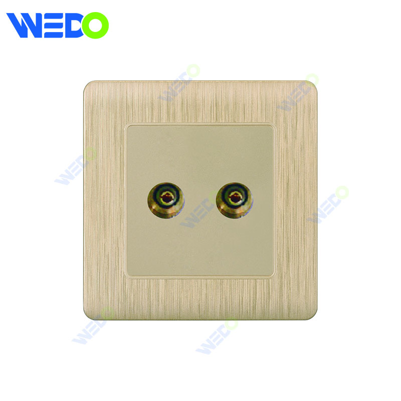 C20 86mm*86mm Home Switch White/silver/gold TV SOCKET/ Double TV SOCKET Electric Wall Switch PC Cover with IEC Certificate
