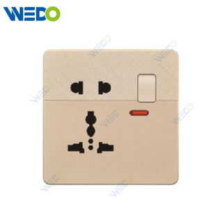 D1 Light Switch Simple Electric, Wall Switch Light 5PIN MF Switched Socket Wall Switch PC Material Cover with IEC Report SASO