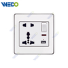 C73 5PIN MF SWITCHED SOCKET+2USB Wall Switch Switch Wall Switch Socket Factory Simple Atmosphere Made In China 4 Gang 4 Wire 
