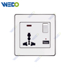 C73 MF SWITCHED SOCKET+2USB Wall Switch Switch Wall Switch Socket Factory Simple Atmosphere Made In China 4 Gang 4 Wire 