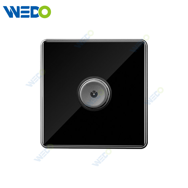 S7 Series Dimmer Switch 500W/1000W 250V Light Electric Wall Switch Socket Tempered Glass Material with Chrome Frame Modern Sockets