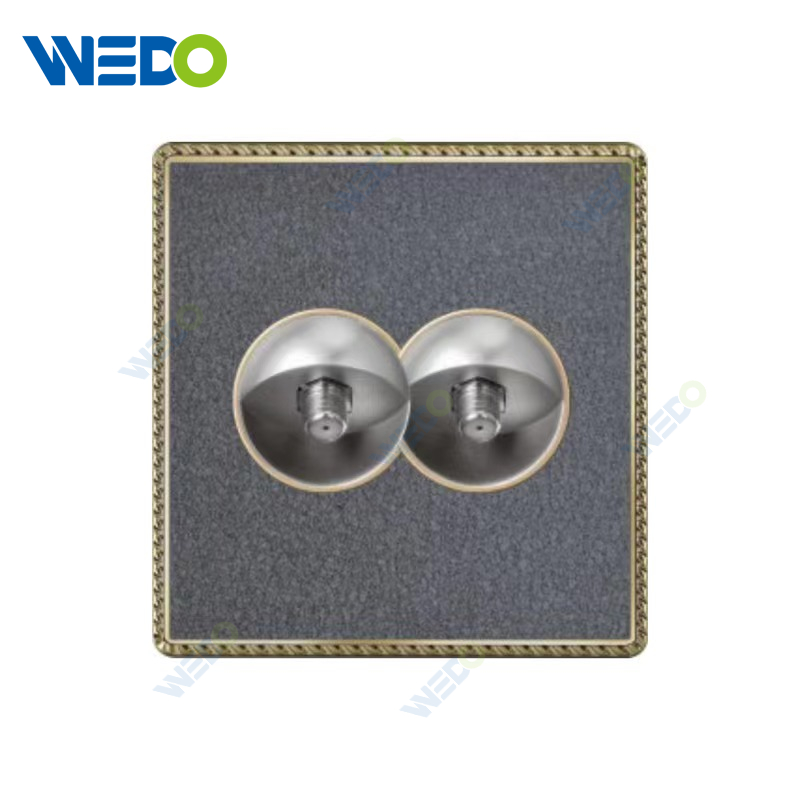 Acrylic Leather British Satellite/ Double Satellite/Satellite +TV/ Satellite +TEL Wall Switch, Electric Socket Switch