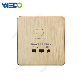 C72 China DPUBLE SHAVER SOCKET Electric Push Button Light Wall Switch Many Colors White Silver Gold with Chrome